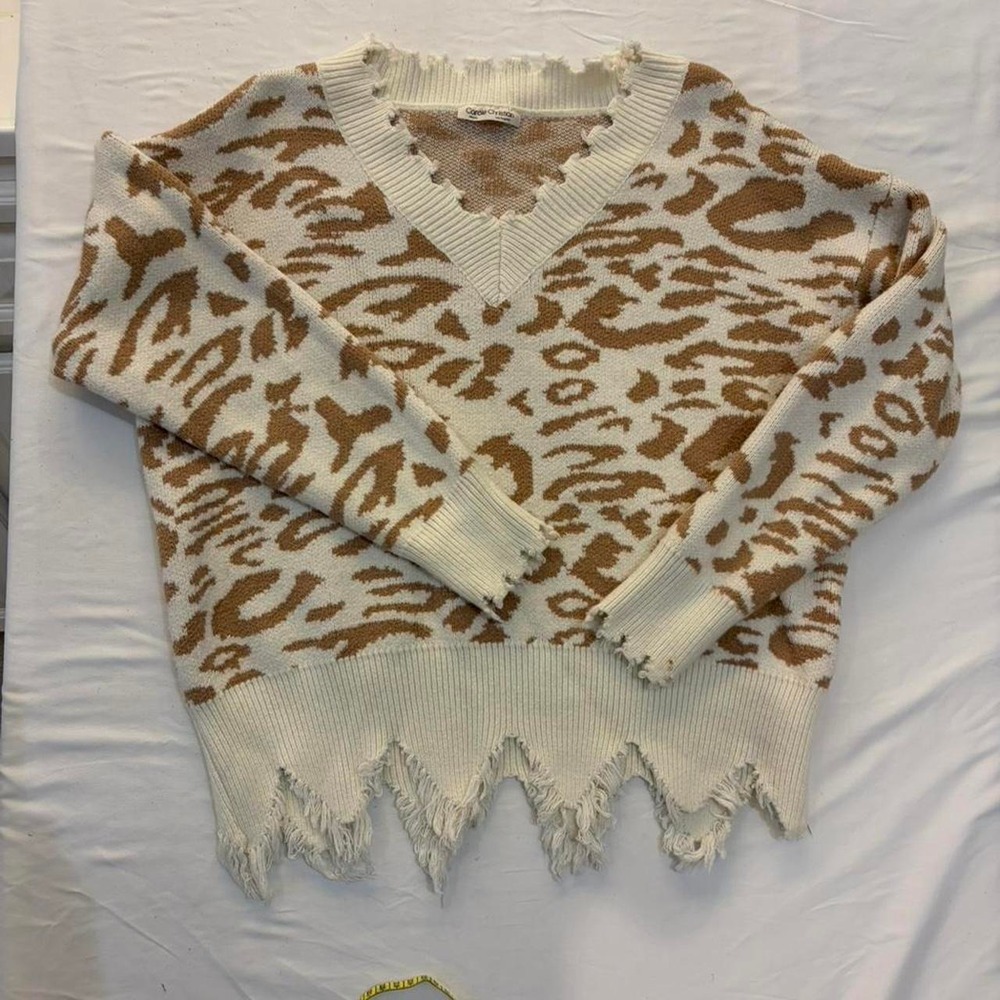 Carole Christian Leopard Print Sweater